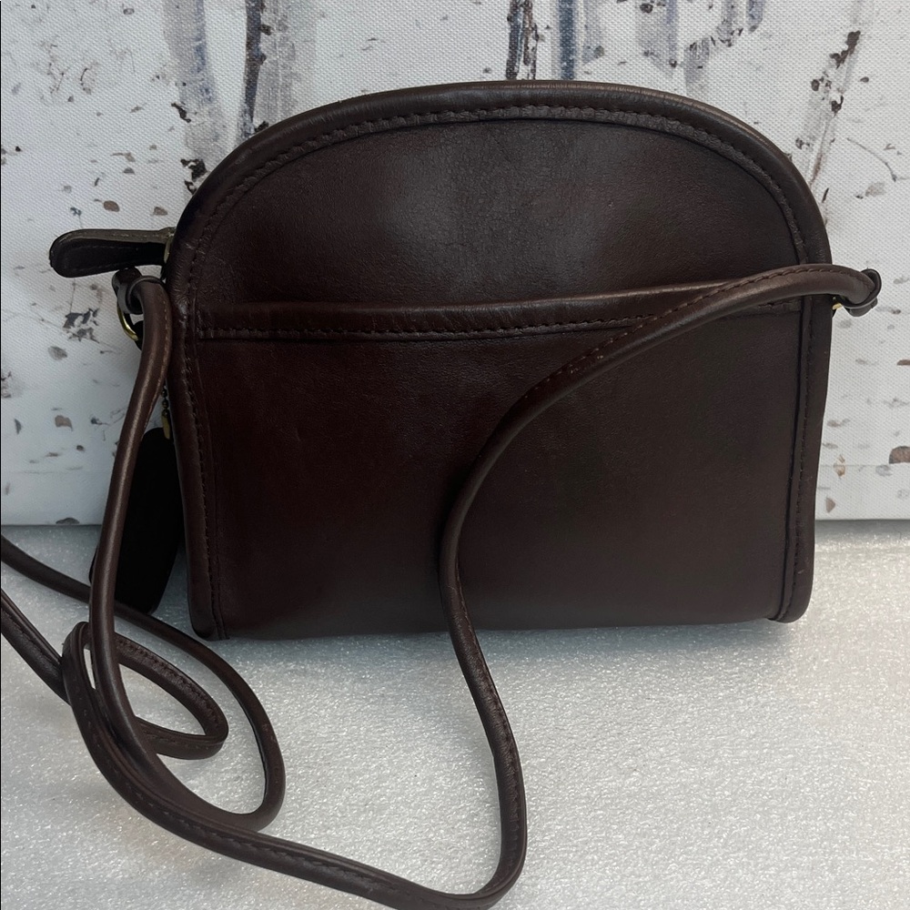 Coach Dark Brown Leather Crossbody Bag